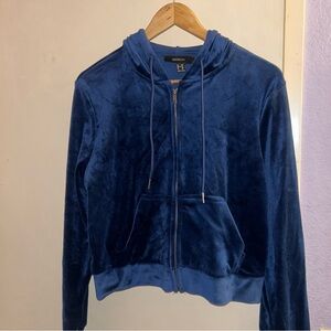Forever 21 Cropped Velour Jacket
